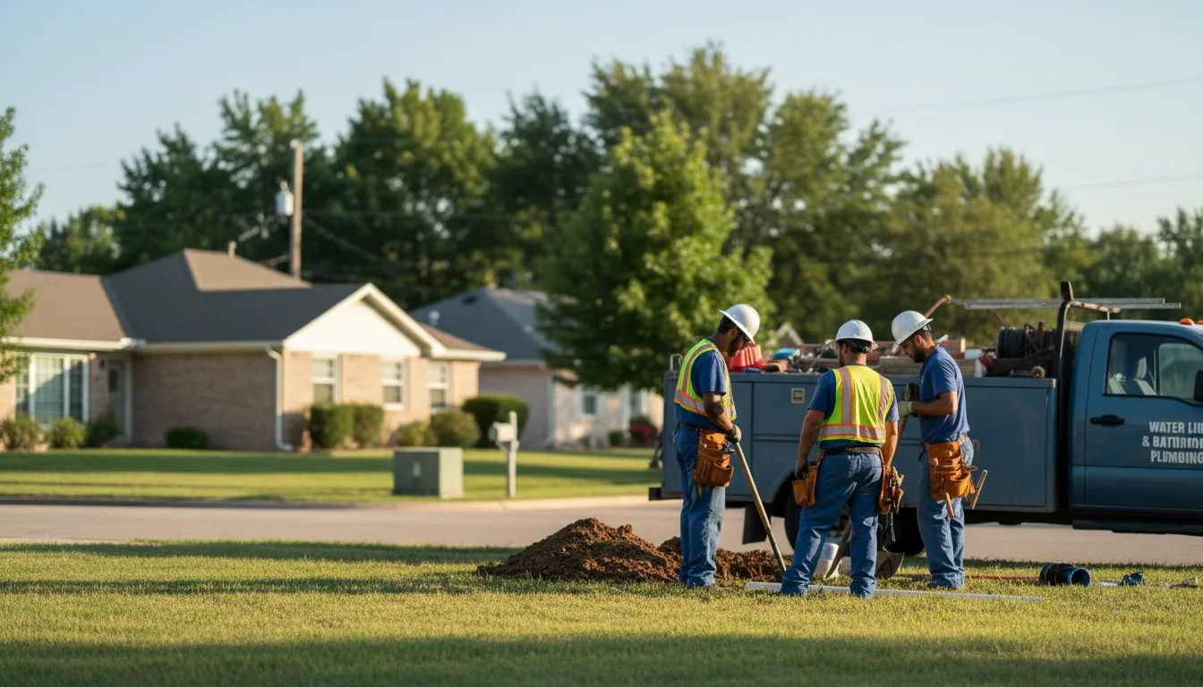 Residential water line and bathroom plumbing service in Forestville, PA
